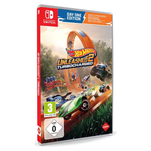 HOT WHEELS UNLEASHED 2 - Turbocharged Day One Edition - Spiele für Nintendo Switch mit über 130 Fahrzeugen, 5 neuen Orten und 4 zusätzlichen Fahrzeugen in der Day One Edition für ultimative Rennaction.