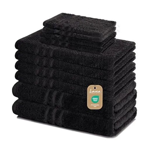 Lavea Handtuch Set Elena, 10-teilig, edles Design von Lavea