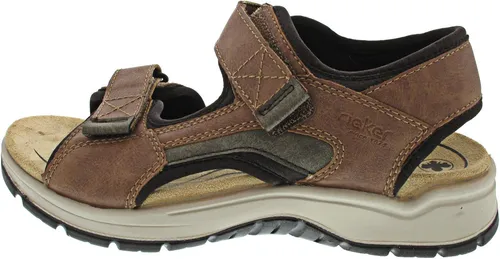 Rieker Sandale Braun - Antistress Komfort - Wanderschuhe mit gepolsterter Decksohle, flexibler und rutschhemmender Laufsohle sowie praktischem Klettverschluss für optimale Passform.