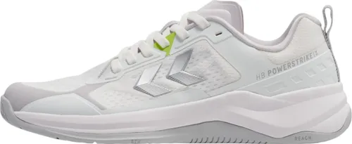 Hummel HB Powerstrike Pro Indoor Hallenschuhe 230729-9001, Größe 36 EU - Leistungsstarke Hallenschuhe für Handball, entwickelt für Agilität und Stabilität. Die abriebfeste Gummisohle sorgt für besten Halt auf Hallenböden. Ideal für schnelle Bewegungen und präzise Wendungen.