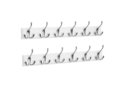 EUGAD Garderobenhaken (2 St) mit 6 Dreifachhaken von Eugad