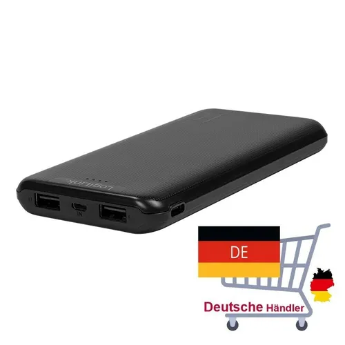 Powerbank 10.000 mAh - 2xUSB-A & USB-C Zusatzakku - Powerbank mit 10.000 mAh Kapazität, ideal für unterwegs, mit zwei USB-A und USB-C Anschlüssen für schnelles Laden.