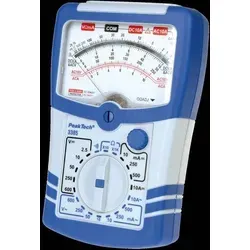 PEAKTECH 3385 - Analog Multimeter für AC/DC Messungen - Präzises analoges Multimeter mit Spiegelskala und einfachem Bedienfeld, ideal für schnelle Servicearbeiten. Inklusive Tasche und Zubehör.