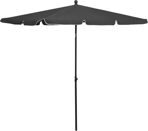 The Living Store Sonnenschirm mit Mast 210x140 cm Anthrazit