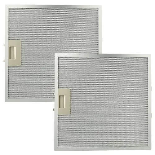 vhbw 2x Filter Metallfettfilter kompatibel mit Bauknecht DDG 3690 857442601900, 857442101000 Dunstabzugshaube - 32 x 32 x 0,85 cm, Metall