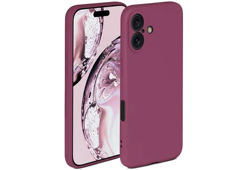 ONEFLOW Handyhülle für iPhone 16 Hülle Silikon Soft Case Pflaume 6,1 Zoll, Silikonhülle Cover Dünn Handytasche TPU Schutzhülle mit Kameraschutz