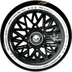 Blunt 120mm Stunt-Scooter Wheel Hollow Diamond V2 Schwarz - Hochwertige 120mm Rolle für Stunt-Scooter, leicht und stabil mit Aluminiumkern und ABEC-9 Kugellagern für exzellente Performance. Ideal für alle Scooter, die 120mm x 24mm Rollen verwenden.