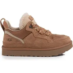 UGG Lowmel 1170750CHE - Beige/Braun - 44 - Wanderschuhe aus echtem Wildleder mit weicher Schaffellinnensohle für höchsten Komfort bei Outdoor-Aktivitäten.