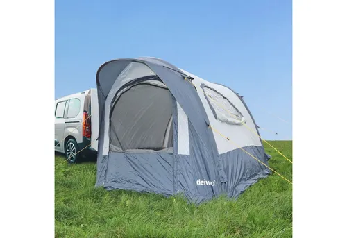 deiwo Aufblasbares Heckzelt für Bus und SUV - Vorzelte für Camping, wetterfest mit 3000 mm Wassersäule, einfacher Aufbau und UV-Schutz, ideal für SUVs und Kombis. Inklusive Luftpumpe und Tragetasche.