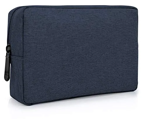 MyGadget Universal Tasche 16 x 11 cm Kosmetiktasche, Elektronik Zubehör Organizer Tasche z.B. Ladegerät - Reise Accessoires Bag, Federtasche in Blau