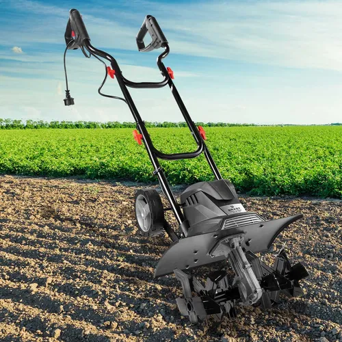 BRAST Motorhacke Elektro | 1200 Watt | Gartenfräse Kultivator Ackerfräse Hacke