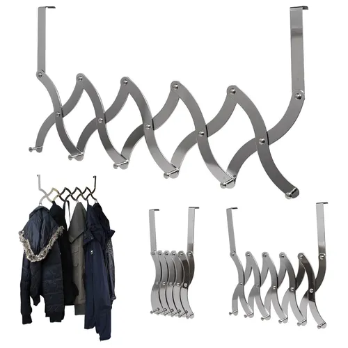 e-Best Türgarderobel, Garderobenhaken - Jacken - 6 Kleiderhaken - ohne Bohren