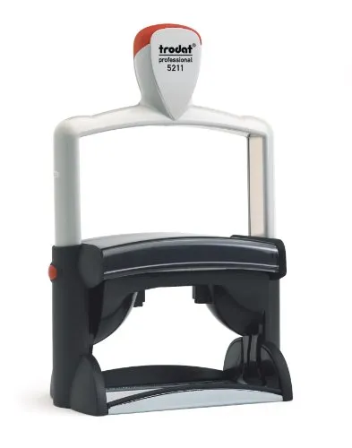 Trodat Professional 5211 Stempel mit individueller Textplatte - Stempel für individuelle Texte und Logos, ideal für Büro und Geschäft. Abdruckgröße 85 x 55 mm, dokumentenechte Stempelfarbe und auswechselbares Stempelkissen.