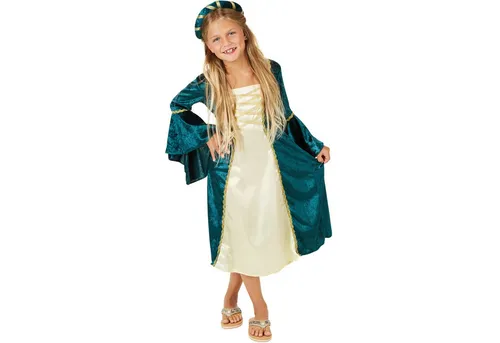 tectake® Mädchenkostüm Burgprinzessin in blau von dressforfun