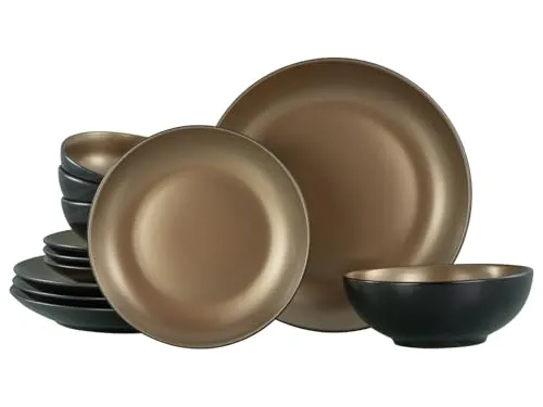 CreaTable Glamour Gold Tellerset 12-tlg