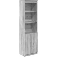 vidaXL Highboard Grau Sonoma 50x35x180 cm - Hochschrank aus robustem Holzwerkstoff, ideal für vielseitigen Stauraum und schützt deine Gegenstände mit einer praktischen Tür.