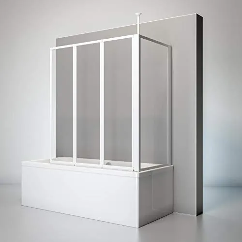 Produktbild Schulte Badewannenfaltwand Well – 3 mm Sicherheitsglas, 129x140 cm, 3 tlg