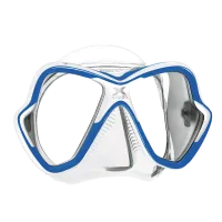 Mares Tauchmaske X-Vision - Klar Blau - Taucherbrillen mit verbessertem Sitz und Tragekomfort durch konturierten Silikon Maskenkörper. 20% breiteres Gesichtsfeld für optimale Sicht unter Wasser.
