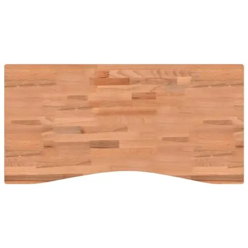 vidaXL Schreibtischplatte aus massivem Buchenholz - Schreibtischplatte mit 4 abgerundeten Ecken, bietet Sicherheit und Komfort beim Arbeiten, ideal für Bürotische und Esstische.