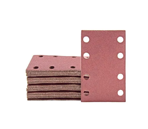MioTools Schleifpapier 133 x 80 mm 8-Loch Klett-Schleifblätter für Schwingschleifer, Normalkorund, 50 Stk., K240