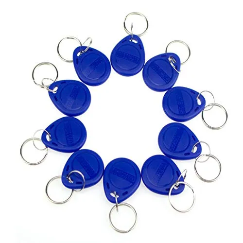 YAVIS 125 kHz RFID Proximity ID EM4100 EM4102 Zugangskontrolle Schlüsselanhänger Schlüsselanhänger Keyfobs Smart ID Keycard für Tür Elektroschloss System NFC Token-Tag 50 Stück blau