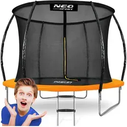 Neo-Sport Gartentrampolin für Kinder 8FT – Sicherer Spielspaß im Garten - Trampolin 8FT (Ø 252 cm) mit Innennetz, ideal für die ganze Familie. Hohe Sicherheit und Stabilität dank verstärktem Rahmen und EN71-Zertifizierung. Perfekt für unvergessliche Sprungmomente im Freien!