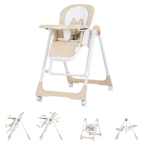 Chipolino Kinderhochstuhl 2 in 1 Milk Shake, verstellbar - Verstellbarer Kinderhochstuhl und Babyschaukel in einem, für Kinder ab 6 Monaten bis 15 kg. Mit 4 Rädern für einfache Mobilität und einem weichen Sitzkissen für optimalen Komfort.