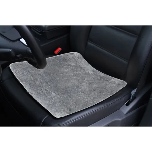 Lammfell-Sitzkissen 40x40cm Anthrazit