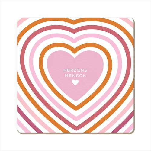 Grafik Werkstatt Korkuntersetzer Herzensmensch