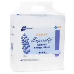 Meditrade GmbH Beesana® Superslip Super Inkonenzslip, Anatomisch geformter Inkontinenzslip bei schwerer Inkontinenz , Medium, HBU: 80-115 cm, 3300 ml, 1 Packung = 15 Stück 2403