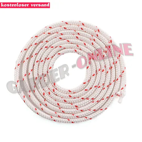5,0m Ø3,5mm Starterseil Anwerfseil Zugseil für Rasenmäher Motorsäge Gartengeräte