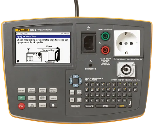 Fluke 6500-2 Installationstester VDE-Norm 0413 - Elektrische Messgeräte - Kompakter und tragbarer Gerätetester mit Eintastenbedienung für schnelle und effiziente Tests an ortsveränderlichen Geräten.