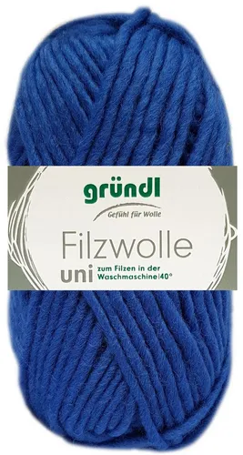 Gründl 50 Gramm Gründl Wolle Filzwolle Uni Farbauswahl Bastelgarn