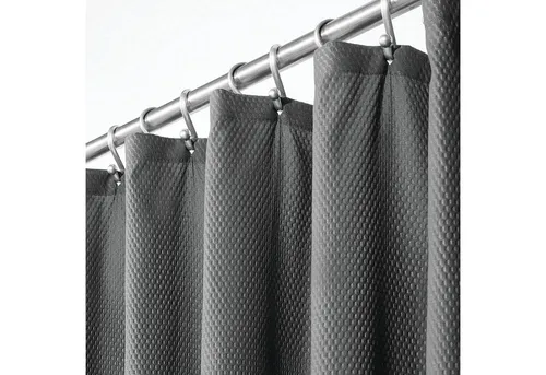 mDesign Badaccessoire-Set mDesign Luxus Duschvorhang Badewannenvorhang Waffelmuster Polyester