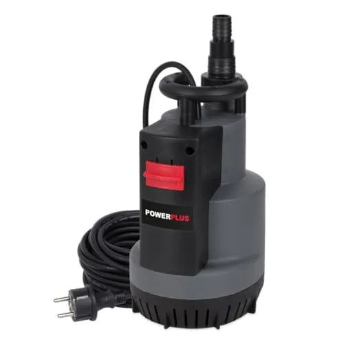 Powerplus Elektrische Wasserpumpe POWEW67920 - 750 W Tauchpumpe - Wasserpumpen, ideal für sauberes Wasser bis 35°C, mit automatischem Schwimmer und 12.500 l/h Fördermenge für effizientes Abpumpen.