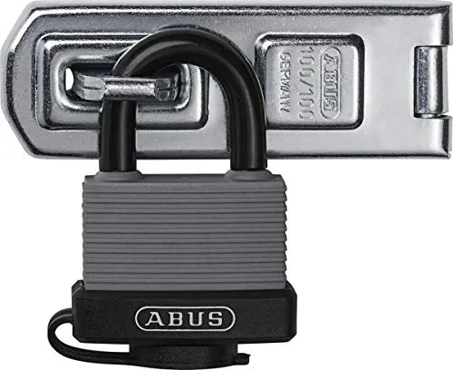 ABUS Überfalle mit Vorhängeschloss 300/100+54TI/40 - 78831 - Sicherheitslösung für Türen, robust und wetterfest, ideal für Garagen und Lagerräume.