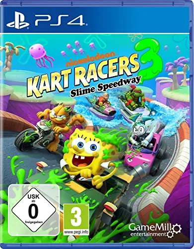 Nickelodeon Kart Racers 3 - Slime Speedway für PS4 - Rasante Renn-Action mit über 40 Charakteren und intensiven Multiplayer-Optionen! Passe dein Kart oder Bike an und erlebe spannende Rennen auf 36 einzigartigen Strecken!