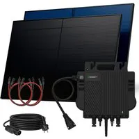 SUNNIVA® 1000W Balkonkraftwerk BIFAZIAL FULLBLACK - Komplettset mit GROWATT NEO-800M-X Wechselrichter - Entdecken Sie das SUNNIVA Balkonkraftwerk mit 1000 W Gesamtleistung und bifazialen Solarmodulen. Einfacher Plug&Play-Anschluss für Balkon, Terrasse oder Garten. Maximale Energieausbeute durch innovative Technologie.