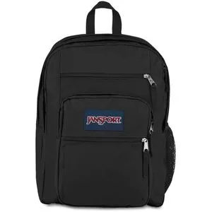 JanSport Rucksack Big Student Black - 34L, mit Laptopfach - Schulrucksack aus 100% recyceltem Polyester, bietet Platz für DIN A4 und ein gepolstertes Laptopfach bis 15 Zoll. Komfortable Schultergurte und gepolsterter Rücken für optimalen Tragekomfort.