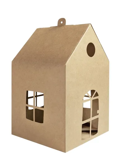 folia Kraftkarton-Häuschen 110 x 110 x 190 mm 6 Stück unbedruckt