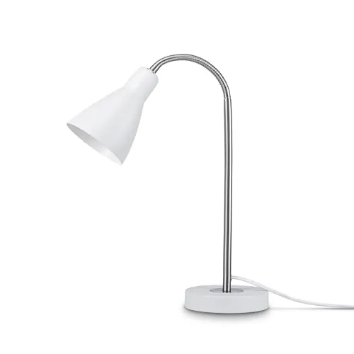 Paco Home LED Tischleuchte - Höhenverstellbar & Modern - Tischlampen mit modernem Design in Schwarz, Grau oder Weiß, aus robustem Stahl gefertigt. Ideal für Büro oder Arbeitszimmer und ein echter Eyecatcher.
