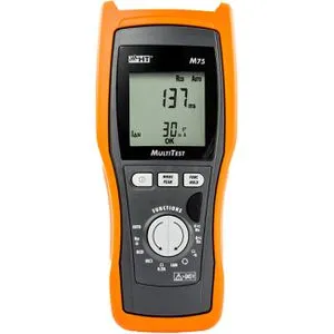 HT-Instruments Multimeter 1004070 M75 - TrueRMS, 600V, CAT III - Spannungsprüfer mit umfassenden Funktionen für Elektroanlagen und Netzwerkanalysen. Enthält AUTO-Funktion, Hintergrundbeleuchtung und umfangreiches Zubehör für präzise Messungen.