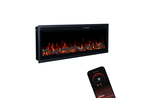 GLOW FIRE Elektrokamin Wandkamin Core mit 3D Feuer und Heizfunktion