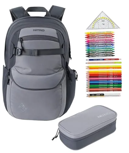 Nitro Future Hero Schulrucksack Set für Jungen und Mädchen