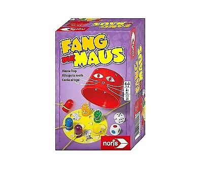 Noris Fang die Maus – Reaktionsspiel für die ganze Familie - Ein spannendes Geschicklichkeitsspiel, bei dem Kinder ihre Maus vor der Katze retten müssen. Fördert Reaktionsfähigkeit und sorgt für Spielspaß mit 3–6 Spielern ab 4 Jahren.