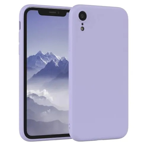 EAZY CASE - Silikonhülle für iPhone XR Hülle Silikon Case Lila weich stoßfeste Handyhülle Schutzhülle mit Kameraschutz Dünn Premium Schutz Cover TPU Phone Bumper in Pastell Lavendel Blau Matt