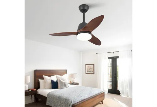 Rolipo Deckenventilator mit LED und Fernbedienung, 6 Geschwindigkeiten, Wendefunktion