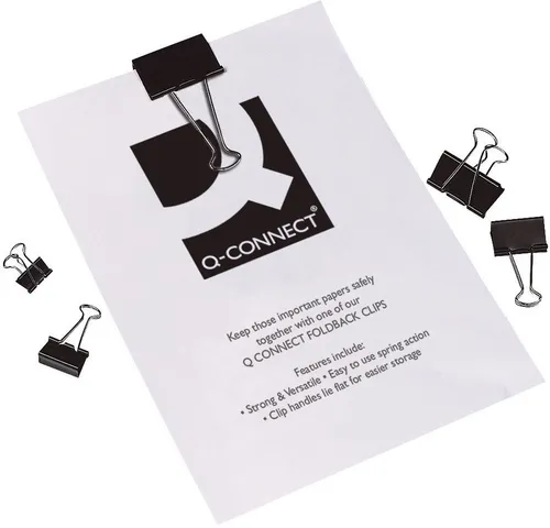 Foldback-Klammern - 24 mm, praktische Papierklammern für ordentliche Dokumentenorganisation, ideal für Büro und Schule