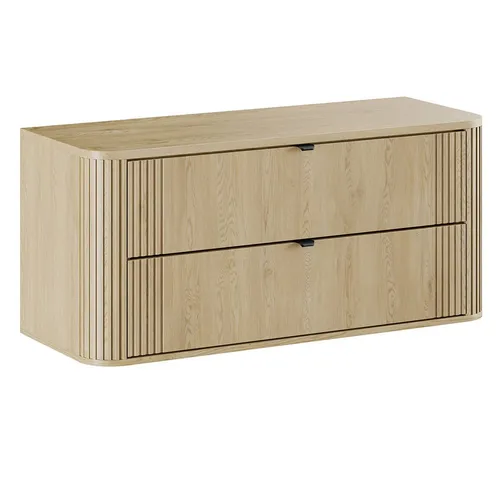 Lomadox Waschbeckenschrank OLIVA-56 120 cm mit Sofclose - Stylischer Waschbeckenschrank in Eiche Dekor mit Metallgriffen. Ideal für Ihr Badezimmer, bietet viel Stauraum und eine hochwertige Waschtischplatte.
