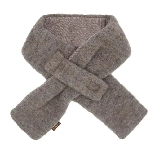 maximo GOTS MINI-Steckschal aus Wollfleece - Hochwertiger Steckschal aus 100% Wolle mit atmungsaktivem Jerseyfutter. Ideal für ein angenehmes Tragegefühl und einfache Handhabung dank praktischer Schlaufe. Perfekt für die kühle Jahreszeit.